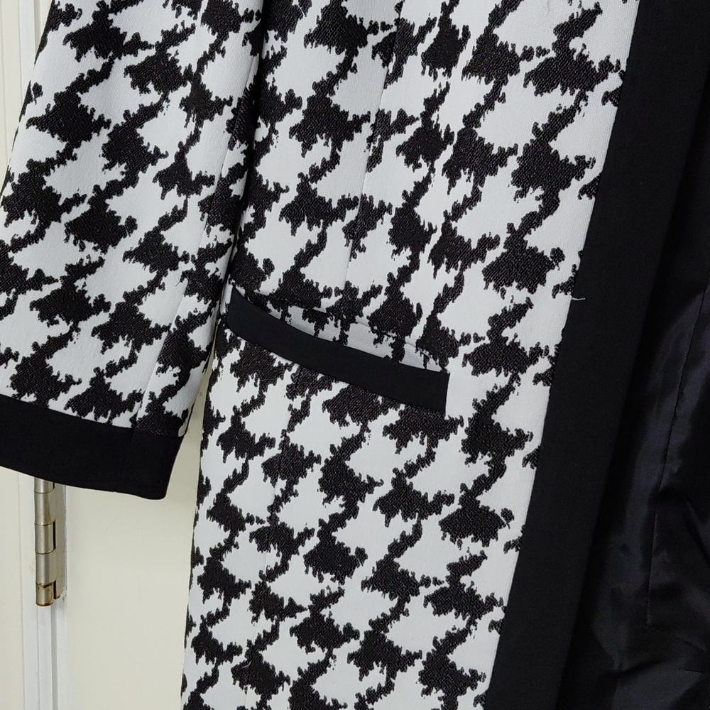 NINE WEST Houndstooth Blazer Black & White Sz S 6 - Picture 5 of 10
